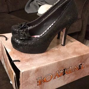 Costume black sparkle heels